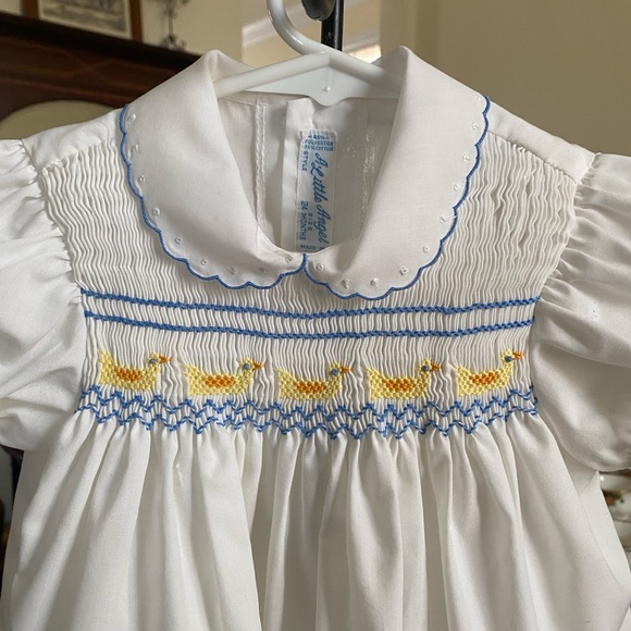 A Little Angel Vintage Infant Girls Smocked Dress size 24 months - Picture 10 of 16
